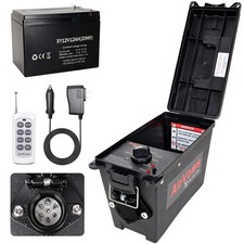 Trailer Light Tester 7-Way Round Pin with 12V 12Ah Battery,Support Black