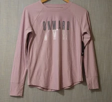 NWT! Runway Active Top Pink "Onward and Upward" Thumb Holes Women's L #H89-5