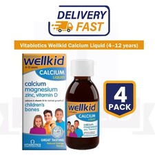 Vitabiotics Wellkid Calcium Liquid 4-12yrs 150ml - PACK 4 [EXP 04/2026]