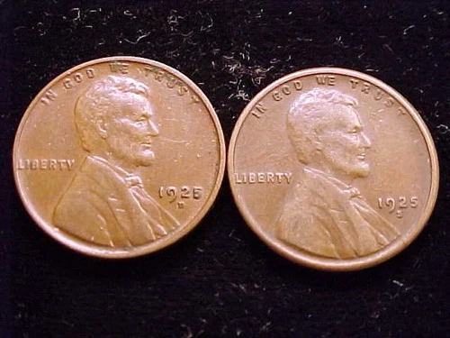 1925-D VF/XFand 1925-S VF Lincoln Cents, a (2) Two Coin Lot.