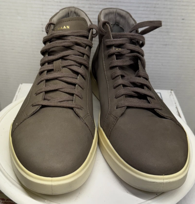 Cole Haan Grand Crosscourt Botas de Cuero Modernas C31864 Para Hombres Gris Con Cordones 12M 46 Foto 4 de 4