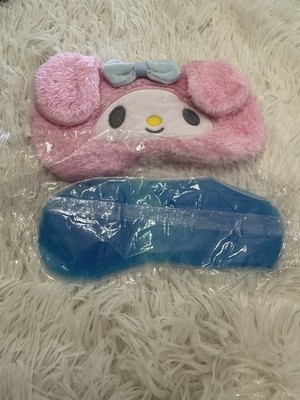Sanrio Kawaii Plush Eye Mask My melody With Blue Cold Gel Eye Mask