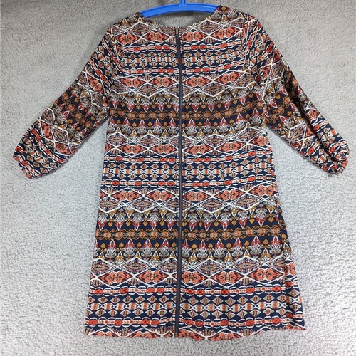 Nuevo sin etiquetas Vestido Plumas Mujer Multicolor Mini Talla S PEQUEÑO Boho - Imagen 4 de 6