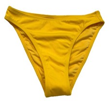 Yellow Bikini Swimsuit Bottoms Women's Small Swimwear Beach Pool Cheeky High Leg
