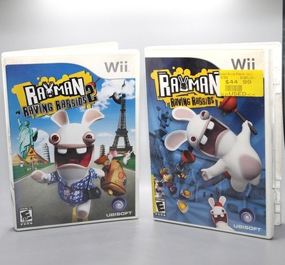 Rayman Raving Rabbids 1 & 2 w/ Inserts Manuals Wii Video Games
