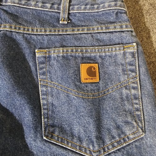 Carhartt Jeans Men’s 38x30 Blue Denim B17 Relaxed Fit Straight Leg Workwear - Picture 7 of 8