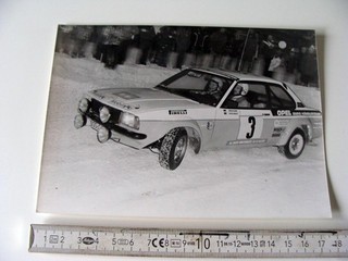 Orig. photo period Holmes Opel Ascona i2000 Sachs Winter Rally 1979 Jochi Kleint