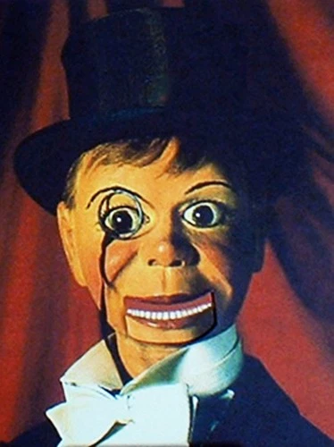 Charlie McCarthy Ventriloquist Photo with working mouth dummy doll puppet ooak
