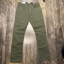 Flint & Tinder 365 Pant Men’s 33x34 Green Slim Fit Casual HUCKBERRY NWT