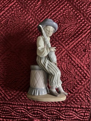 Lladró Porcelain Man Sitting Figurine by DAISA Hand Painted Saxophone 1990