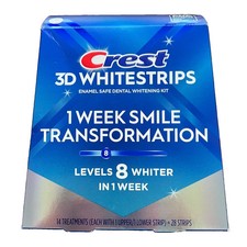 Crest 3D Whitestrips 1 Week Smile Transformation 28 Strips  EXP 10/2027  NEW
