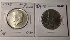 1964 + 1964-D Half Kennedy Half Dollar Average Circ Lot 2 coins 1.00 Face 90%
