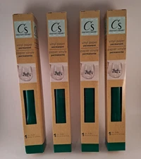 4 Rolls Kelly Green Permanent Adhesive Vinyl Paper.  Ea Roll:  12"x48".  s#6