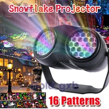 Christmas Snowflake Projector Outdoor LED Moving Snowfall Laser Light Landscape