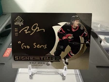 2023-24 SPA Sign Of The Times Black Ridly Greig Inscription Auto Go Sens /99