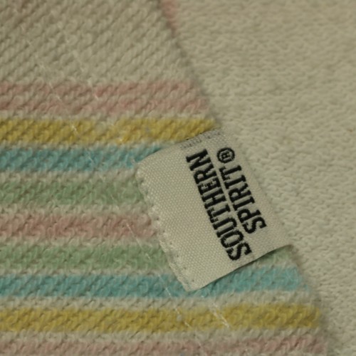 Southern Spirit DISTRESSED Striped Baja Hooded Kangaroo Pocket White & Pastel XL - Picture 9 of 24