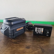 WORX 32V MAX 2.0Ah Lithium WA3537 Battery and WA3740 Charger Tested Working