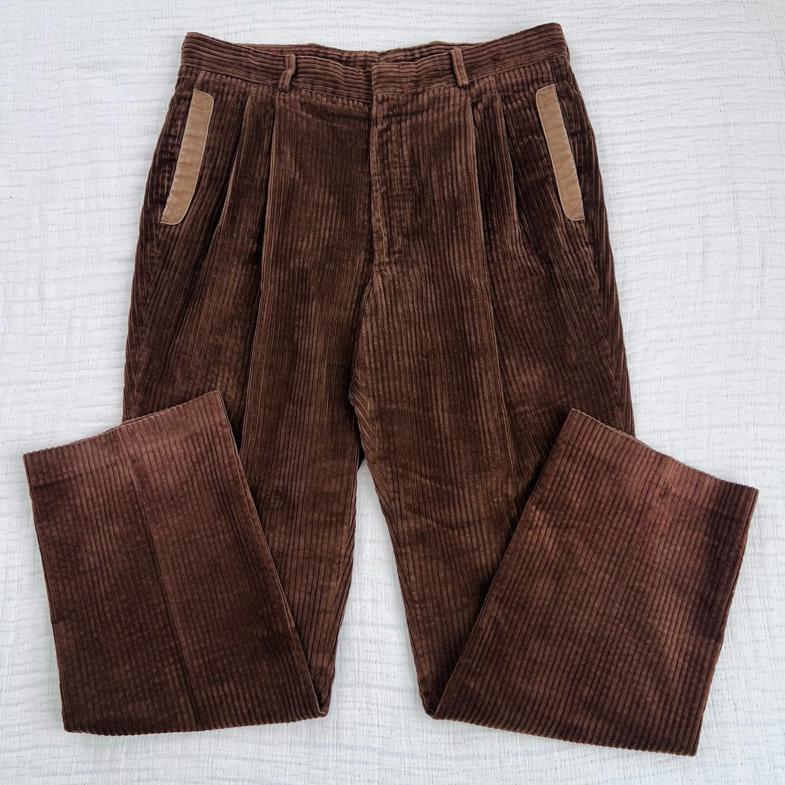 VTG WILLIS & GEIGER Thick Corduroy Pants Mens Sz 36 Brown Hunter Outdoors