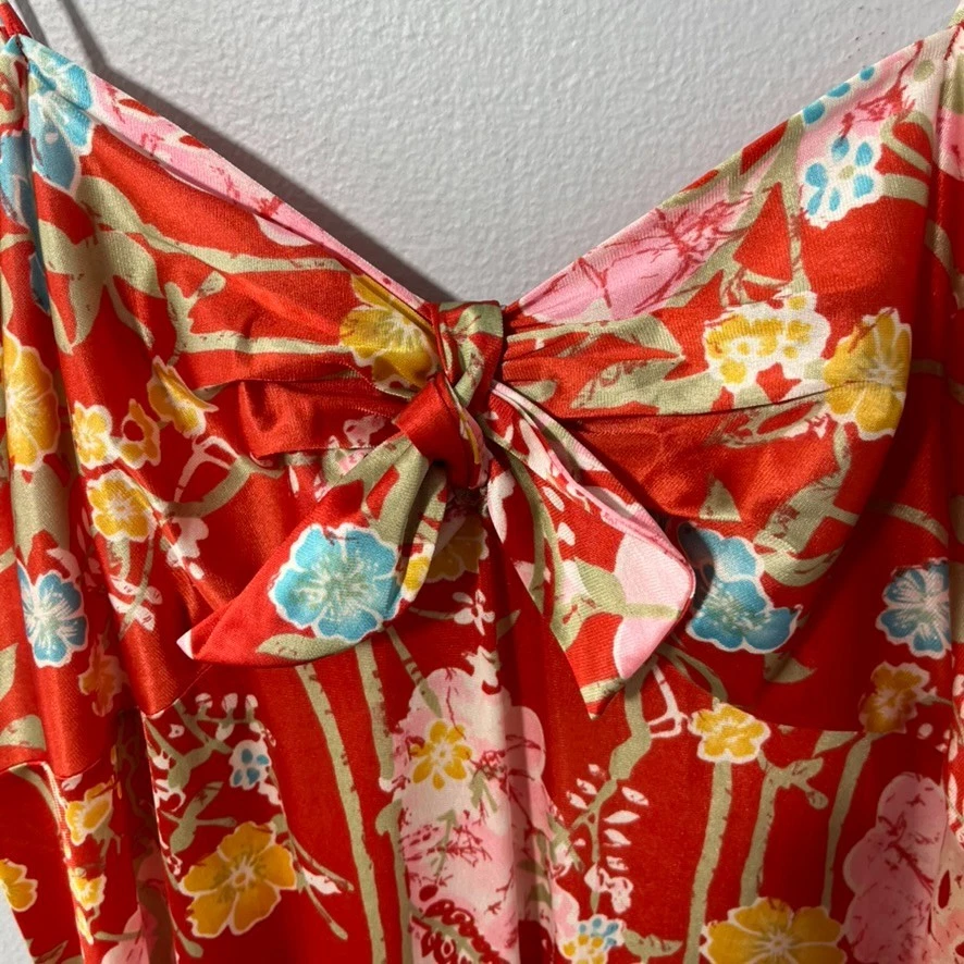 Camisón Vintage Vanity Fair Talla 36 Floral Nylon Largo Babydoll Correa Espagueti Foto 3 de 4