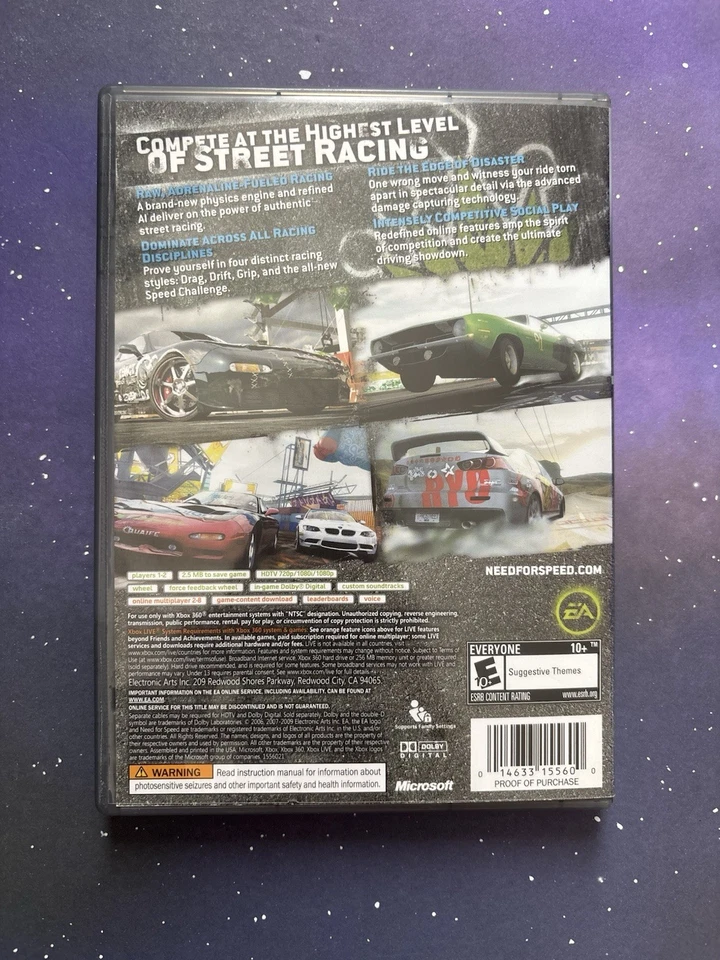 Need for Speed Pro Street for Xbox 360, Complete W/ Manual, Tested and Works - Image 4 of 4
