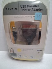 NEW Belkin USB Parallel Printer Adapter Cable w/ Installation Software F5U002v1