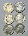 Nice Lot Of 6 Silver Roosevelt Dimes As Pictured