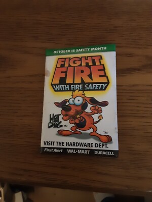 Walmart Fight Fire With Fire Safety Hot Dog Pin First Alert