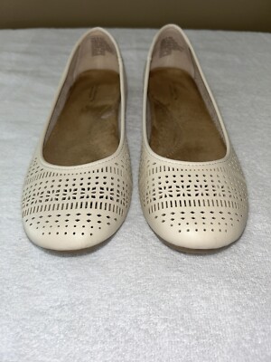 Croft Barrow Womens M Ballet Flats Slip On 73277 Pattieic Faux Leather 