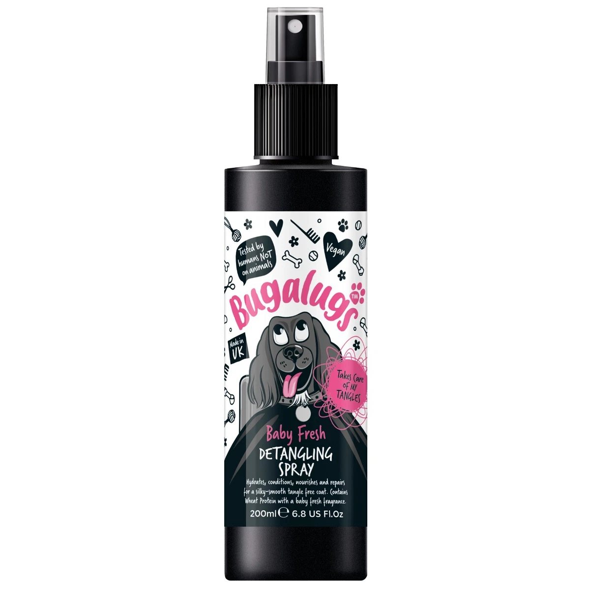 Dog fur top detangler spray