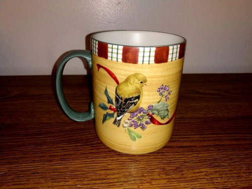 Lenox Winter Greetings Everyday Goldfinch Coffee Tea Mug Cup by Catherine McClun - Picture 2 of 4