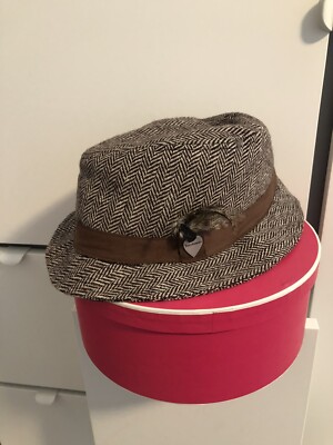 Juicy Couture Wool Brown Fedora Feather Hat Nwot Ret $68 | eBay display picture 3