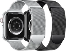 Milanese Loop Band iWatch Strap For Apple Watch Ultra 2 10 9 8 7 6 SE 38mm-49mm