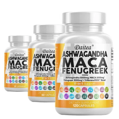 DAITEA Ashwagandha Maca Fenugreek High Stamina,Harmless,Powerenergy,Sexual Health