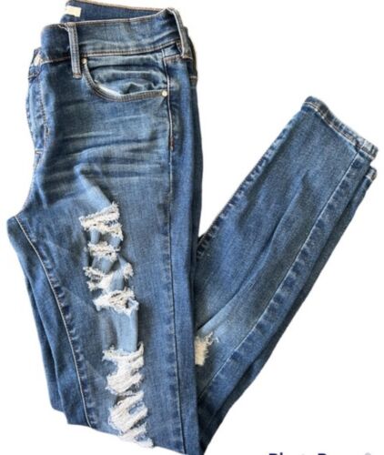 Wachsjeans Juniors Größe 5 Skinny Jeans dunkel gewaschen blau Stretch Denim Hose