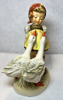 Vintage HUMMEL ''GOOSE GIRL'' Large 7.25'' 47/II Germany Figurine Porcelain