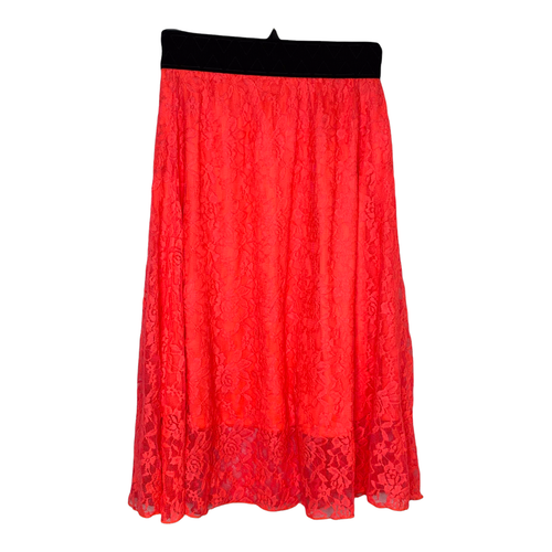 LuLaRoe Skirt Women's XXS 2XS Ladies Lola Lace Hot Pink (4391)