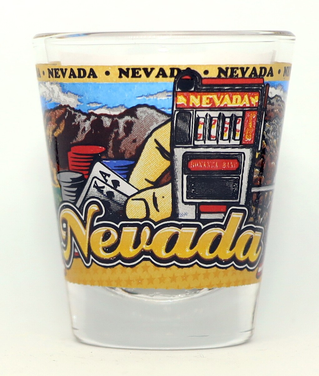 Nevada State Wraparound Shot Glass By World By Shotglass