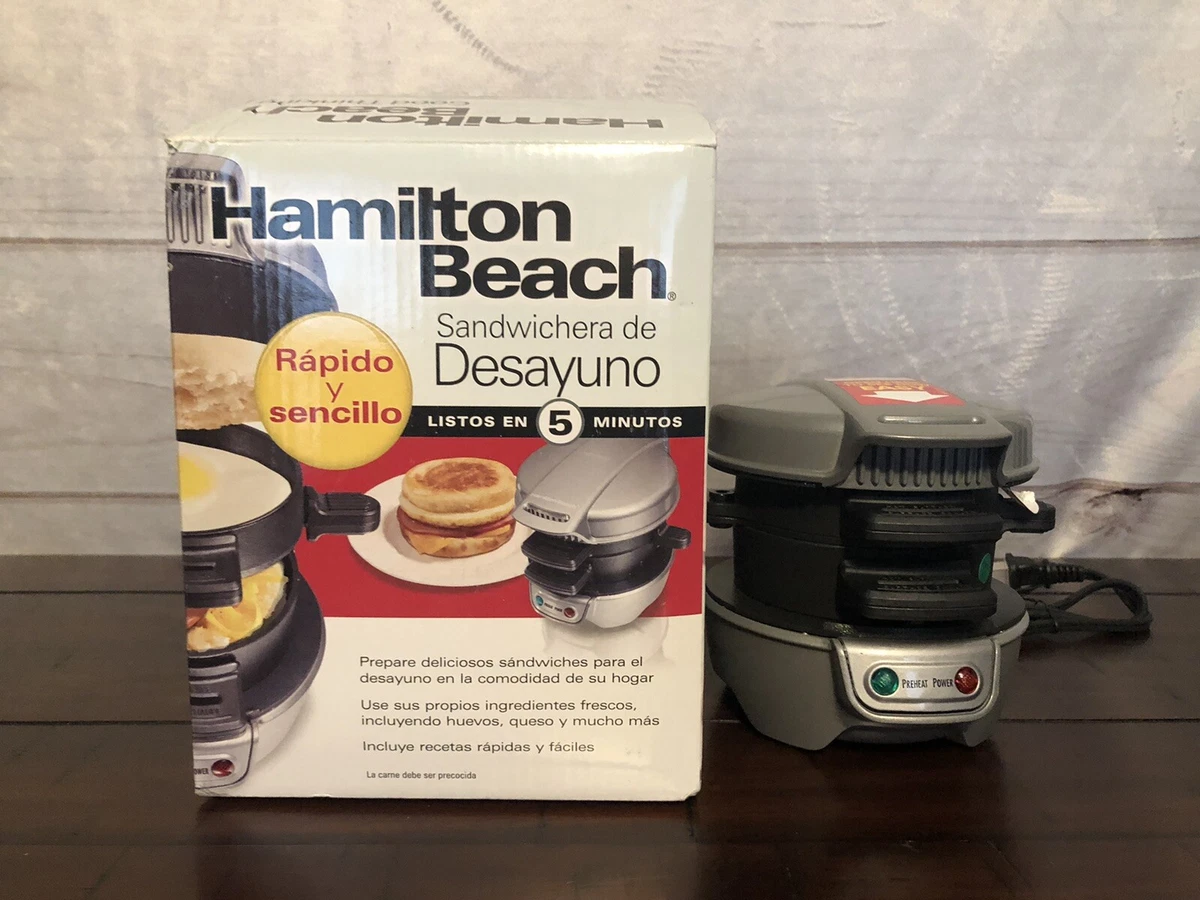 Hamilton Beach Breakfast Sandwich Maker Model 25475 Egg McMuffin Style