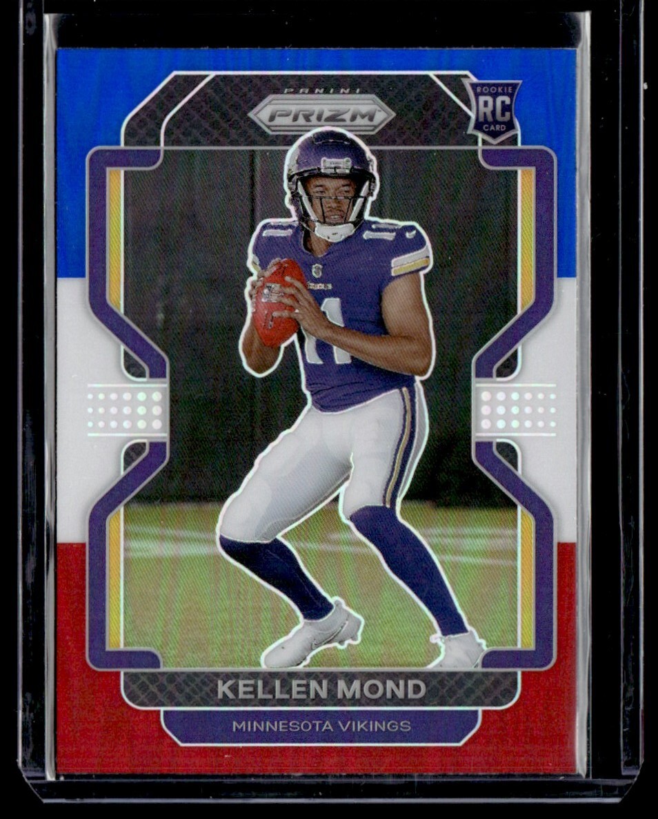 2021 Panini Prizm Red/White/Blue Kellen Mond Rookie Minnesota Vikings #351