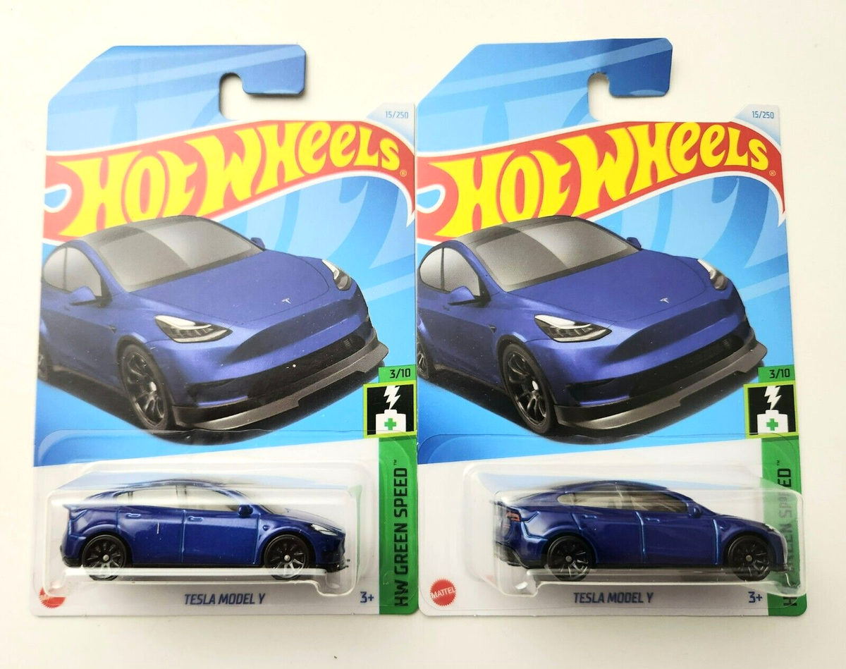 Hot Wheels Tesla Model Y Blue #15 15/250 - 2024 HW Green