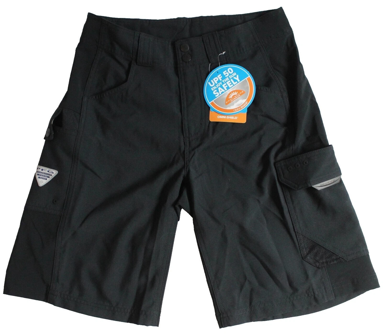 Pantalones cortos sólido negro Columbia para hombres