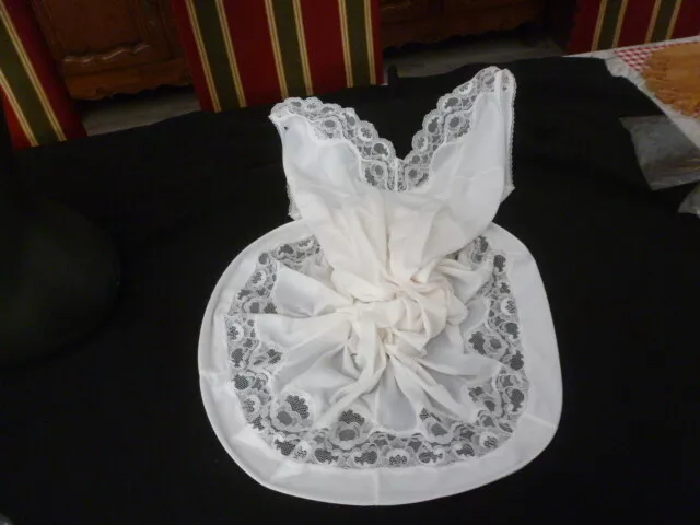 jolie combinaison fond de robe vintage jolie dentelle T48 50 ref 5NUO
