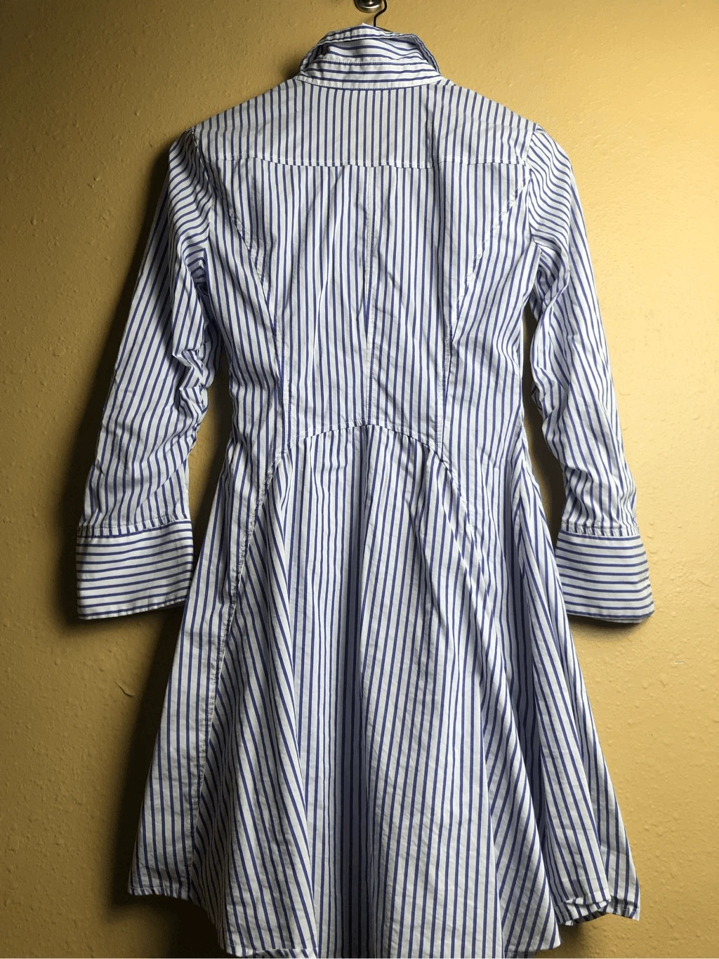 OFF WHITE Camicia da donna Venus collare abito bianco e blu navy taglia 4