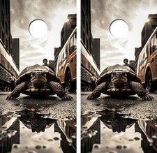 Big City Angry Turtle Cornhole Board Wrap LAMINATED Decal Vinyl Sticker 4950