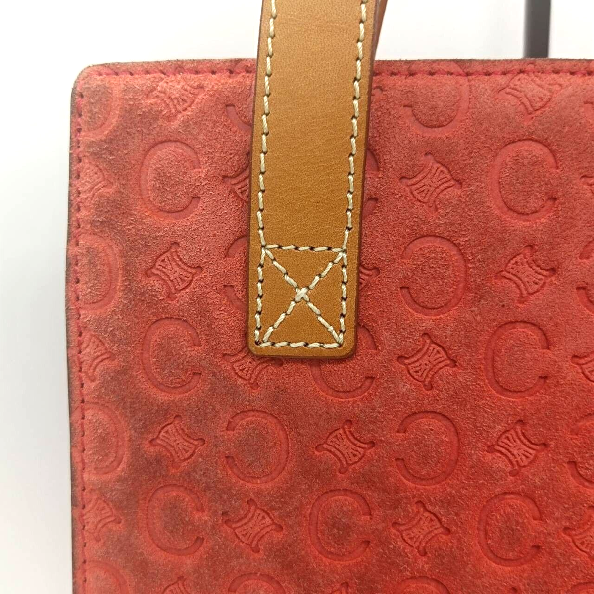 CELINE tote bag hand bag suede Macadam | eBay