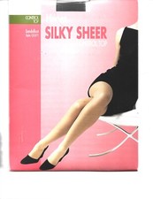 New Hanes Silky Sheer Control Top Sandalfoot,Plus Tall, Barely Black