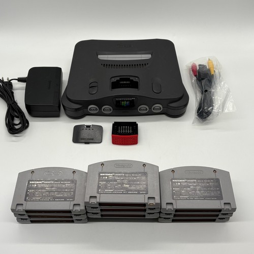Nintendo 64 N64 Black Console + Controller set Expansion Pak Region Free Tested - Picture 55 of 73
