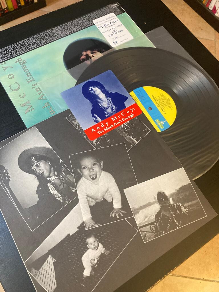 ANDY McCOY Too Much Ain't Enough 1988 LP JAPAN HYPE STICKER Hanoi