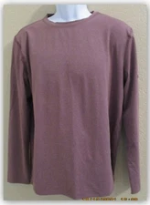 All In Motion Mens RED HEATHER Long Sleeve Athletic Shirt wicking stretch Q-Dry