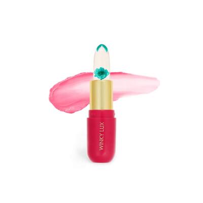 Winky Lux Flower Lip Balm Tint Vegan Color Changing Pink 0.13 Ounce